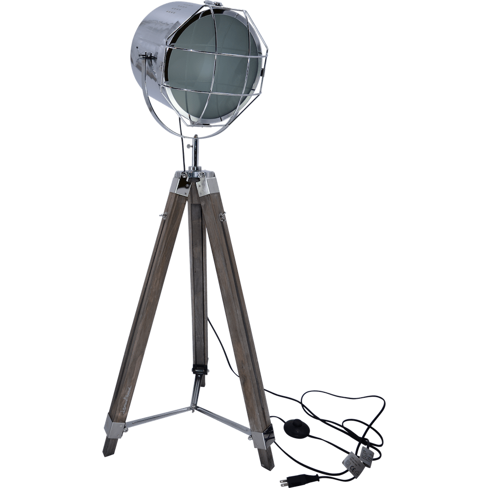 Nordic American Adjustable Tripod Searchlight Lamp by Leonard & Hazel