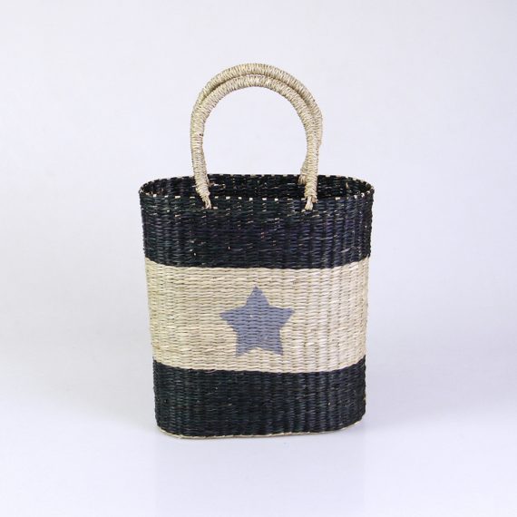 Seagrass Handbag with Blue Star