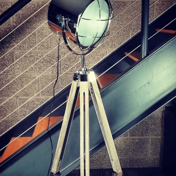 nordic adjustable tripod chrome searchlight lamp