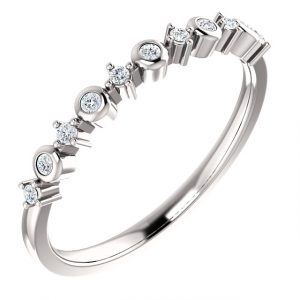 14K White Gold 1/10 CTW Diamond Ring from Leonard & Hazel™