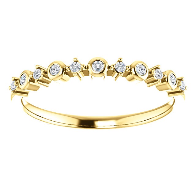 14K Yellow Gold 1/10 CTW Diamond Ring from Leonard & Hazel™