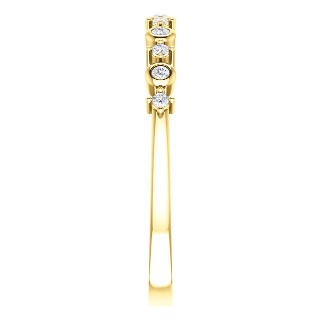 14K Yellow Gold 1/10 CTW Diamond Ring from Leonard & Hazel™