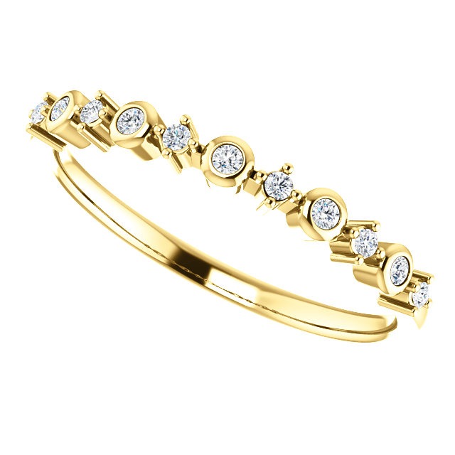 14K Yellow Gold 1/10 CTW Diamond Ring from Leonard & Hazel™