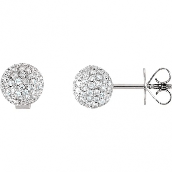 Pavé Ball Stud Earrings from Leonard & Hazel™