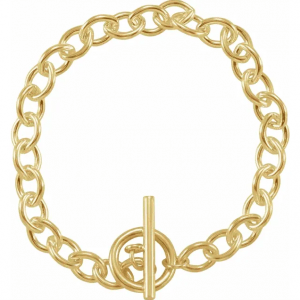 Yellow-Plated Sterling Silver Toggle " Bracelet from Leonard & Hazel™