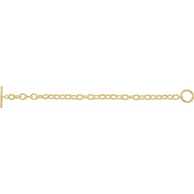 Yellow-Plated Sterling Silver Toggle 8 Bracelet from Leonard & Hazel™