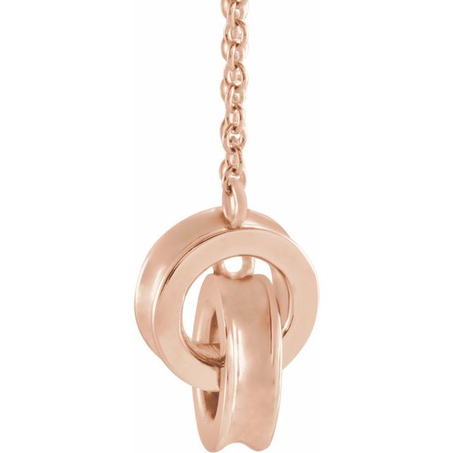 14K Rose Gold Interlocking Circle Necklace from Leonard & Hazel™