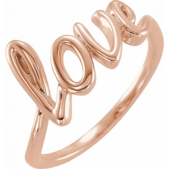 14K Rose Gold Love Ring from Leonard & Hazel™