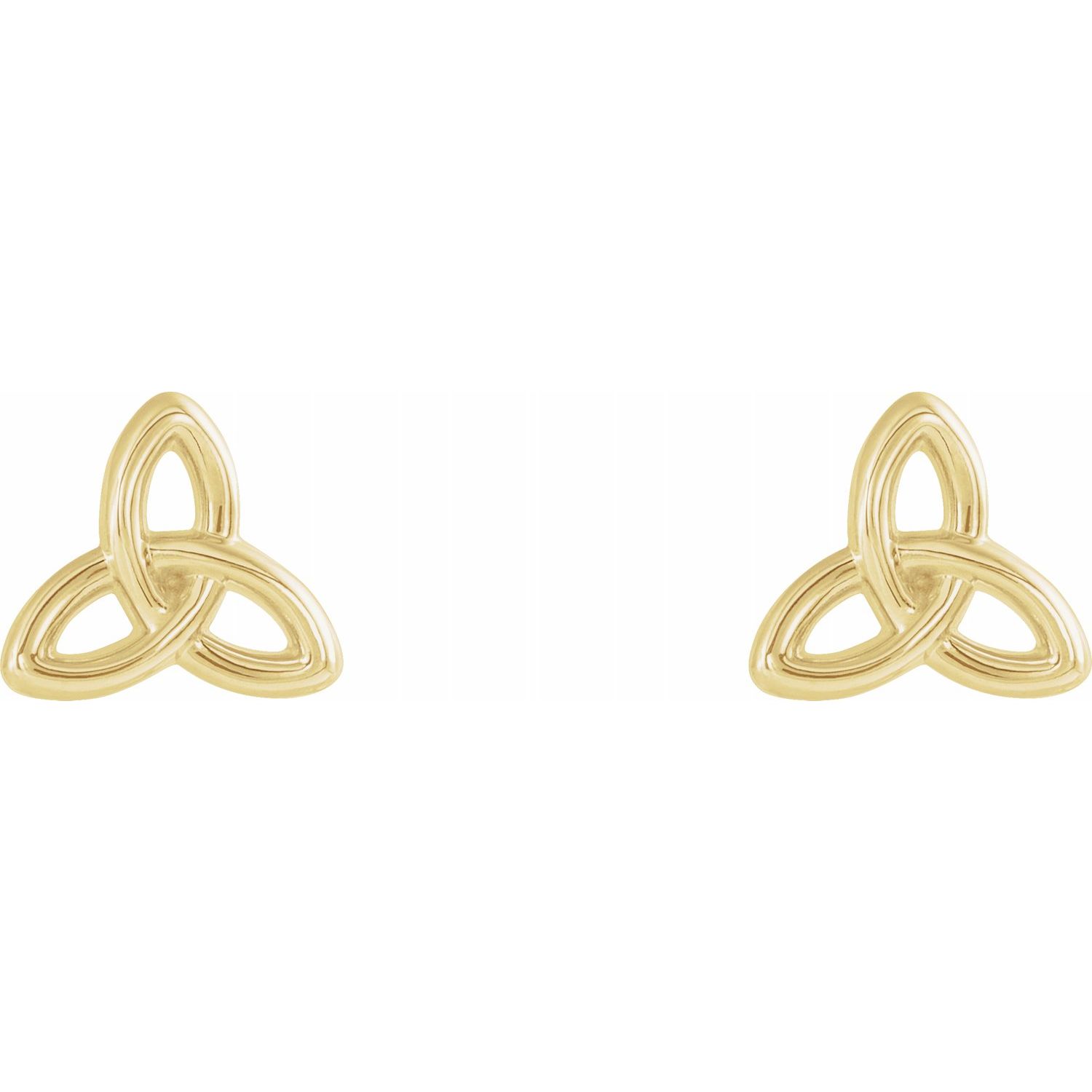 14K Yellow Gold Celtic-Inspired Trinity Earrings from Leonard & Hazel™