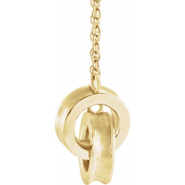 14K Yellow Gold Interlocking Circle Necklace from Leonard & Hazel™