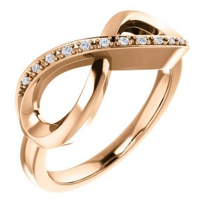 14K Rose Gold .05 CTW Diamond Infinity-Inspired Ring from Leonard & Hazel™