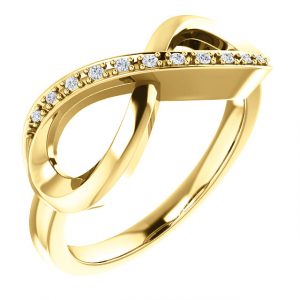 14K Yellow Gold .05 CTW Diamond Infinity-Inspired Ring from Leonard & Hazel™