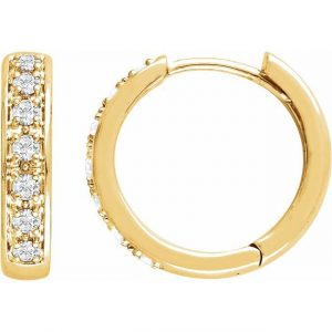 14K Yellow 1:3 CTW Diamond Earrings