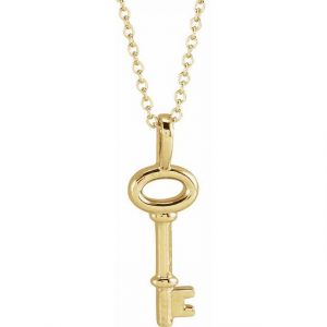 14K Yellow Gold Key Necklace