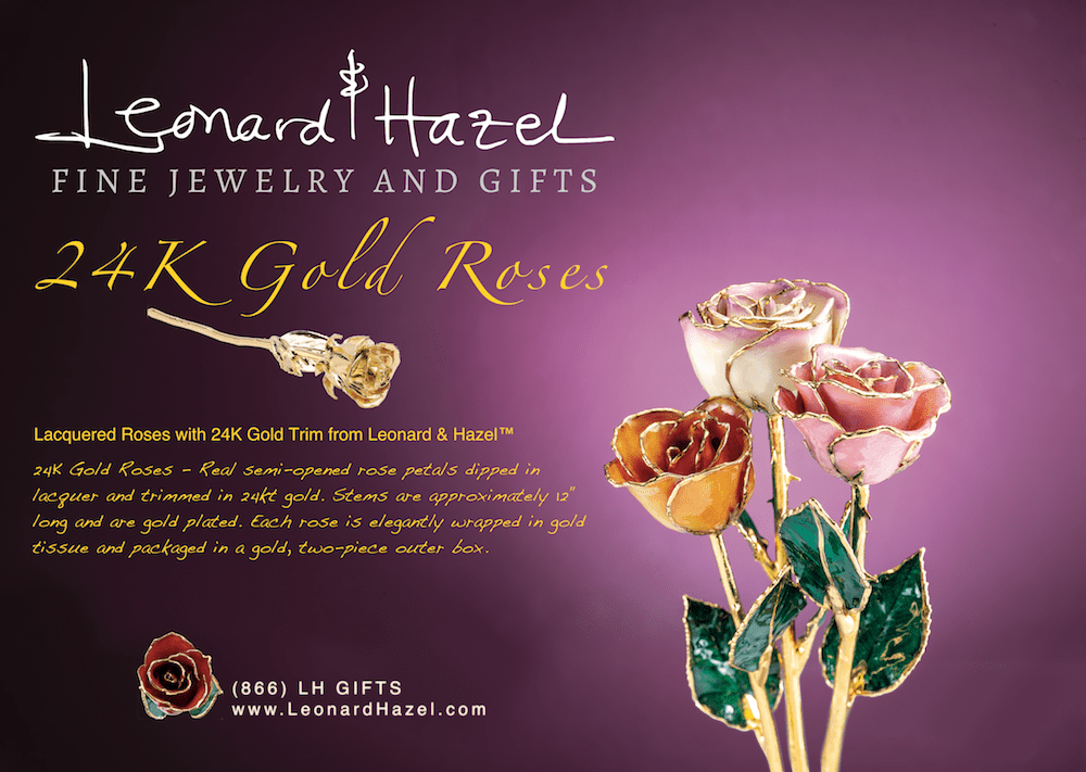 24K Gold Roses from Leonard & Hazel™ Fine Jewelry & Gifts