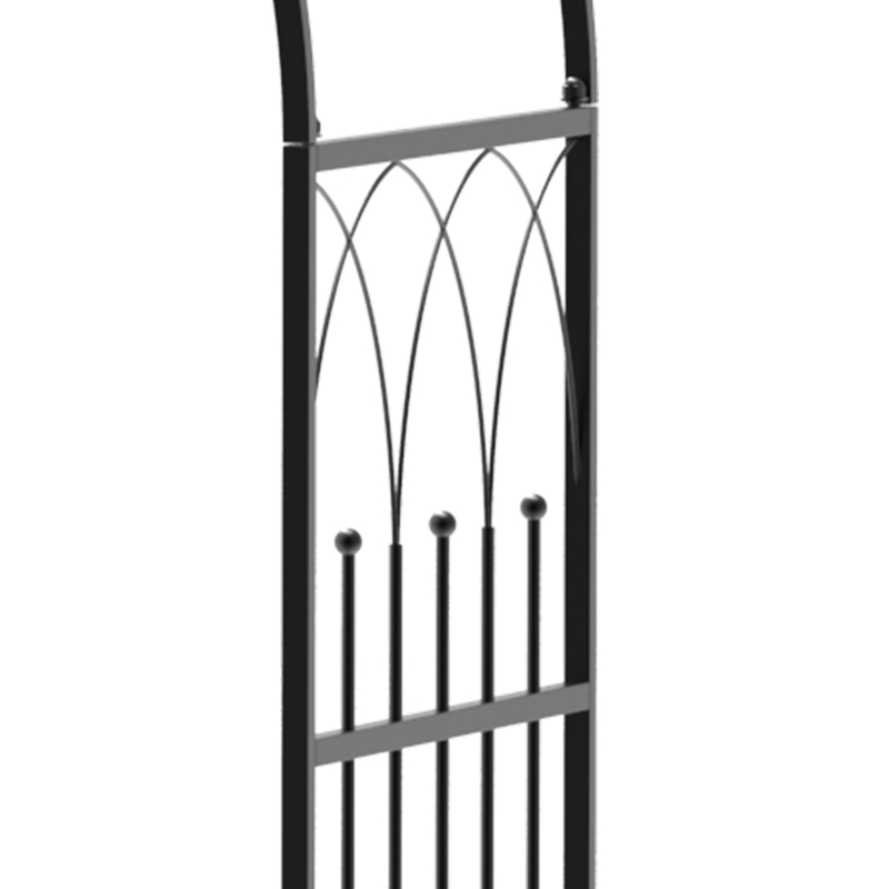 Metal Trellis Arbor Arch for Climbing Plants with Garden - Image 4