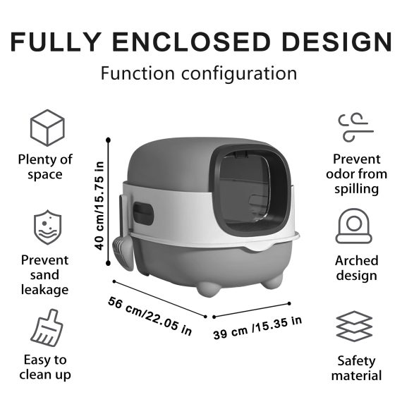 Enclosed Cat Litter Box