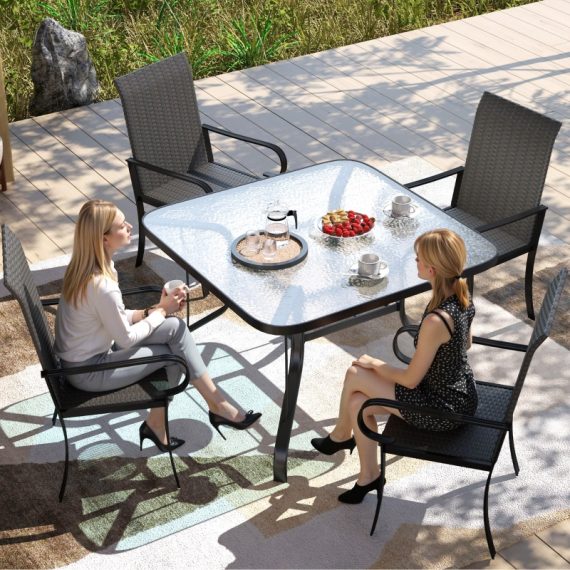 set outdoor wicker dining