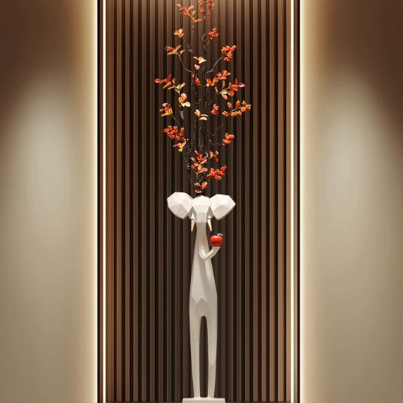 Entrance Hall Niche Small Elephant Vase Decorative Item