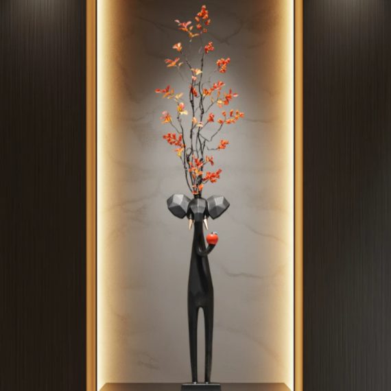 Entrance Hall Niche Small Elephant Vase Decorative Item