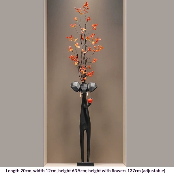 Entrance Hall Niche Small Elephant Vase Decorative Item - Image 2