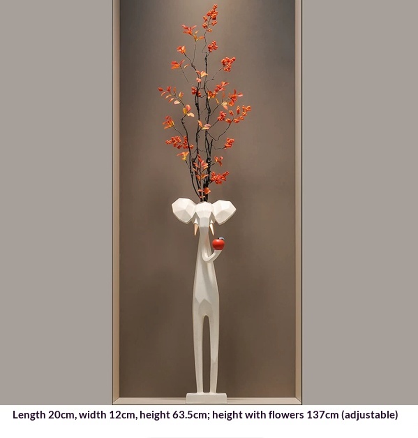 Entrance Hall Niche Small Elephant Vase Decorative Item - Image 3