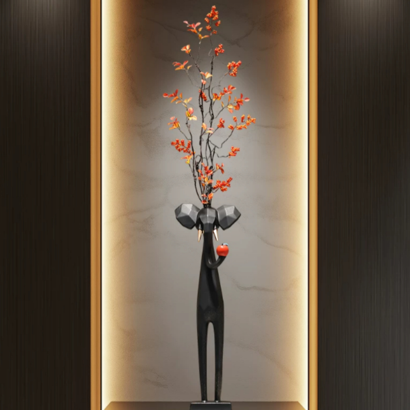 Entrance Hall Niche Small Elephant Vase Decorative Item - Image 5