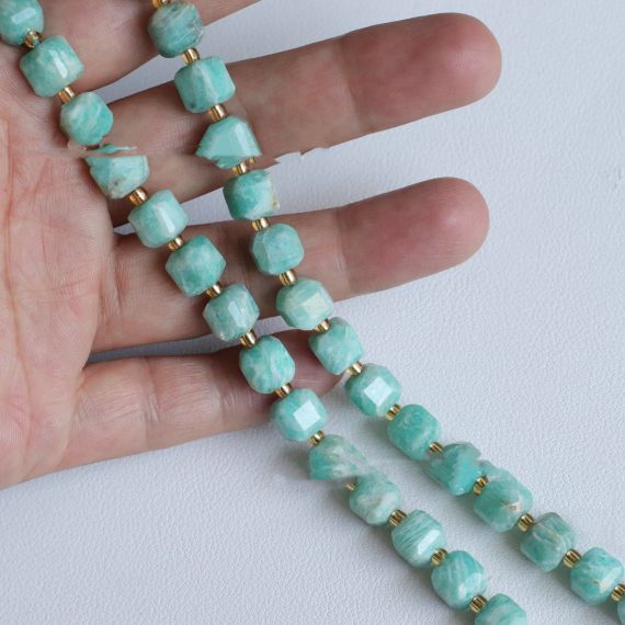 6Mm Cube Sugar Natural Crystal Jade Faceted Beads Loose