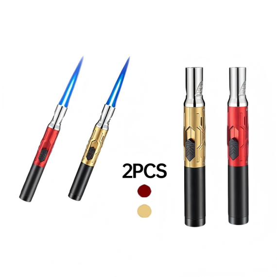2Pcs Multi Functional Jet Flame Torch Lighter with 360 De