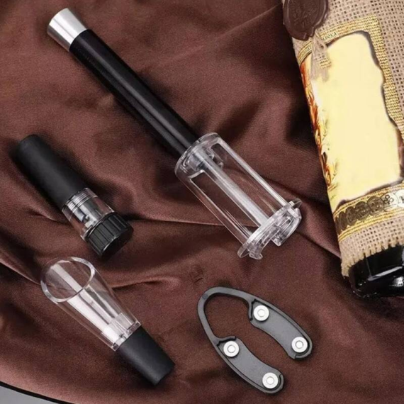 Stainless Steel Wine Opener Set with Air Lift Technology