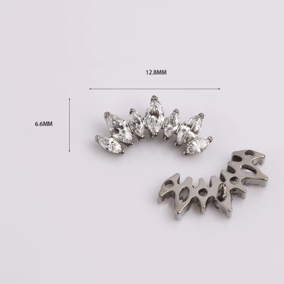 1 Pair Of Women'S Earrings, 16 Gauge Implant Grade Titani