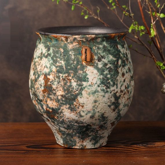 Pottery Ceramic Wabi-Sabi Style Vintage Planter Bonsai