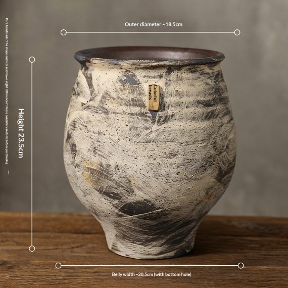 Pottery Ceramic Wabi-Sabi Style Vintage Planter Bonsai