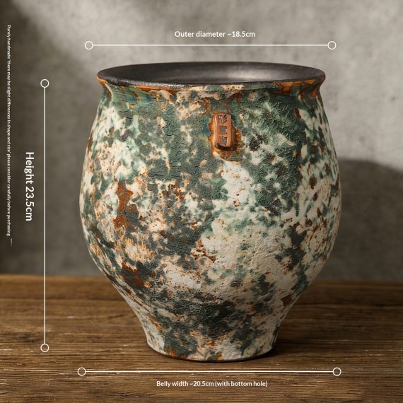 Pottery Ceramic Wabi-Sabi Style Vintage Planter Bonsai