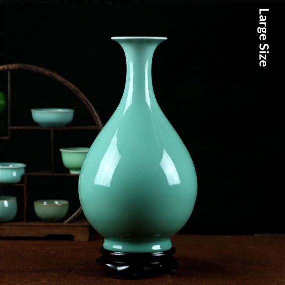 Longquan Celadon Ceramic Flower Vase Home Decor