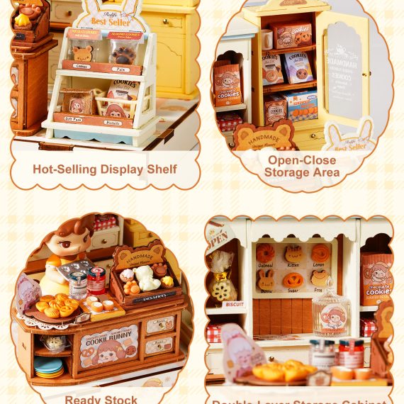 Rolife Cookii Rabbit'S Biscuit Shop Mini Diy House Kit