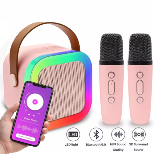 Portable Kids Mini Karaoke Machine Bluetooth Speaker - Image 3