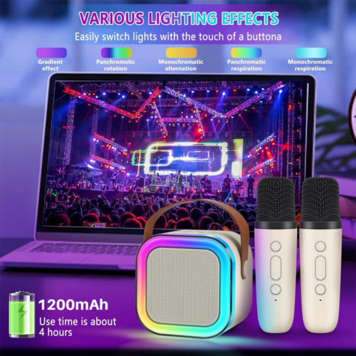 Portable Kids Mini Karaoke Machine Bluetooth Speaker - Image 5