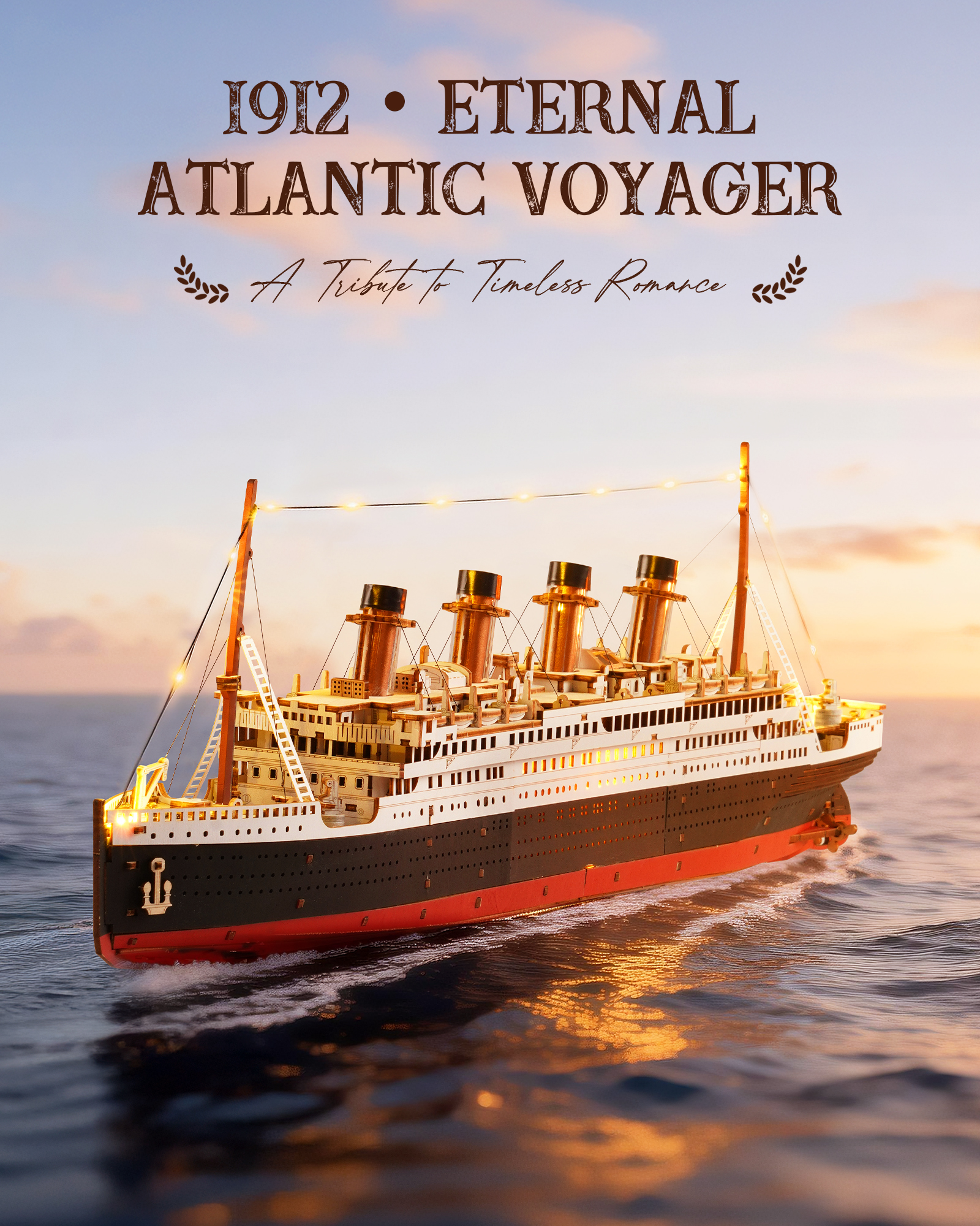 Robotime 3D Wooden Puzzle Eternal Atlantic Voyager, Model