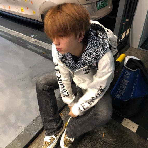 Mens American High-Street Fashion Brand Light-Luxury Heav