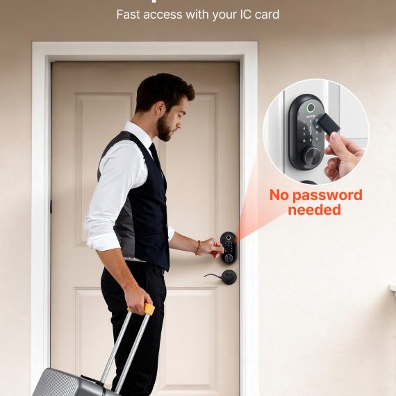 Fingerprint Door Lock Set, Electronic Biometric Deadbolt