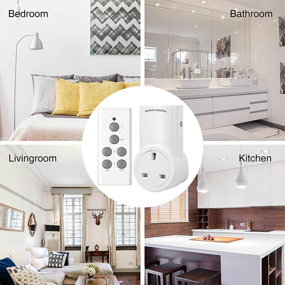 1-5 Remote Control Sockets Wireless Home Mains Power Outl - Image 3