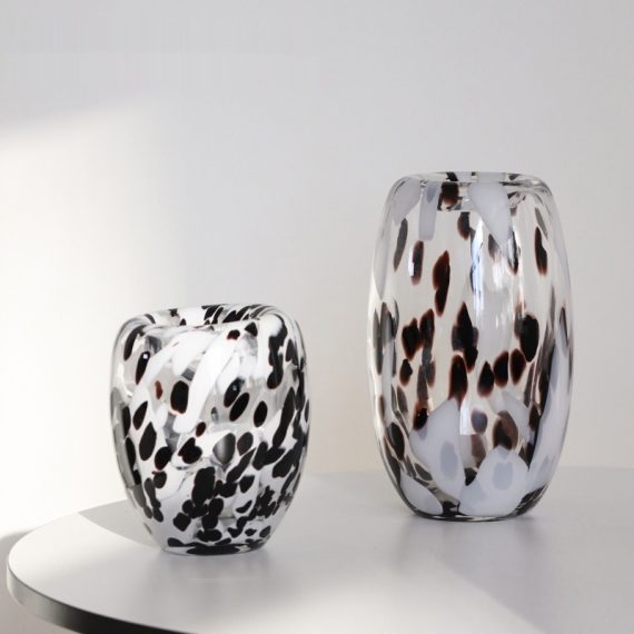 Polka Dot Glass Vase - Leonard & Hazel