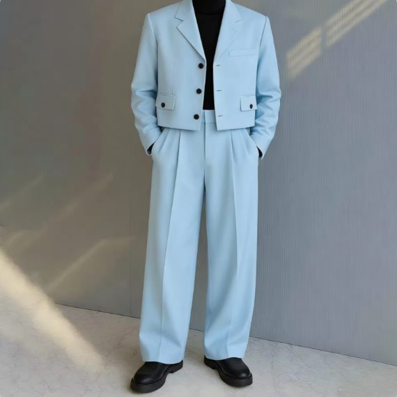 Luxury Single-Breasted Short Men'S Suit Two-Piece Jacket