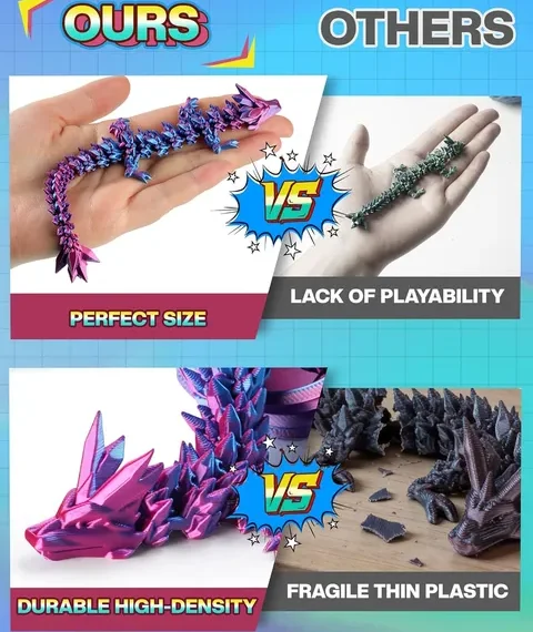 8" 3D Printed Dragon Eggs, Mystery Crystal Dragon Egg