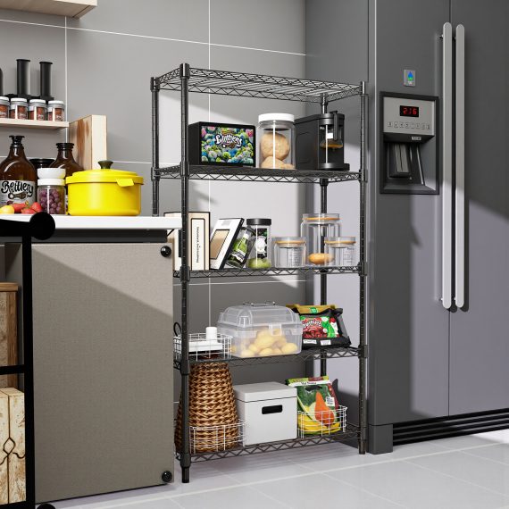 Lbs Steel Heavy Duty 5-Tier Utility Shelving Unit Steel O