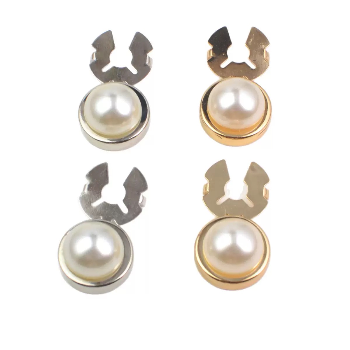 Luxury Rhinestone Button Covers Clip-On Shirt Cufflink Pin