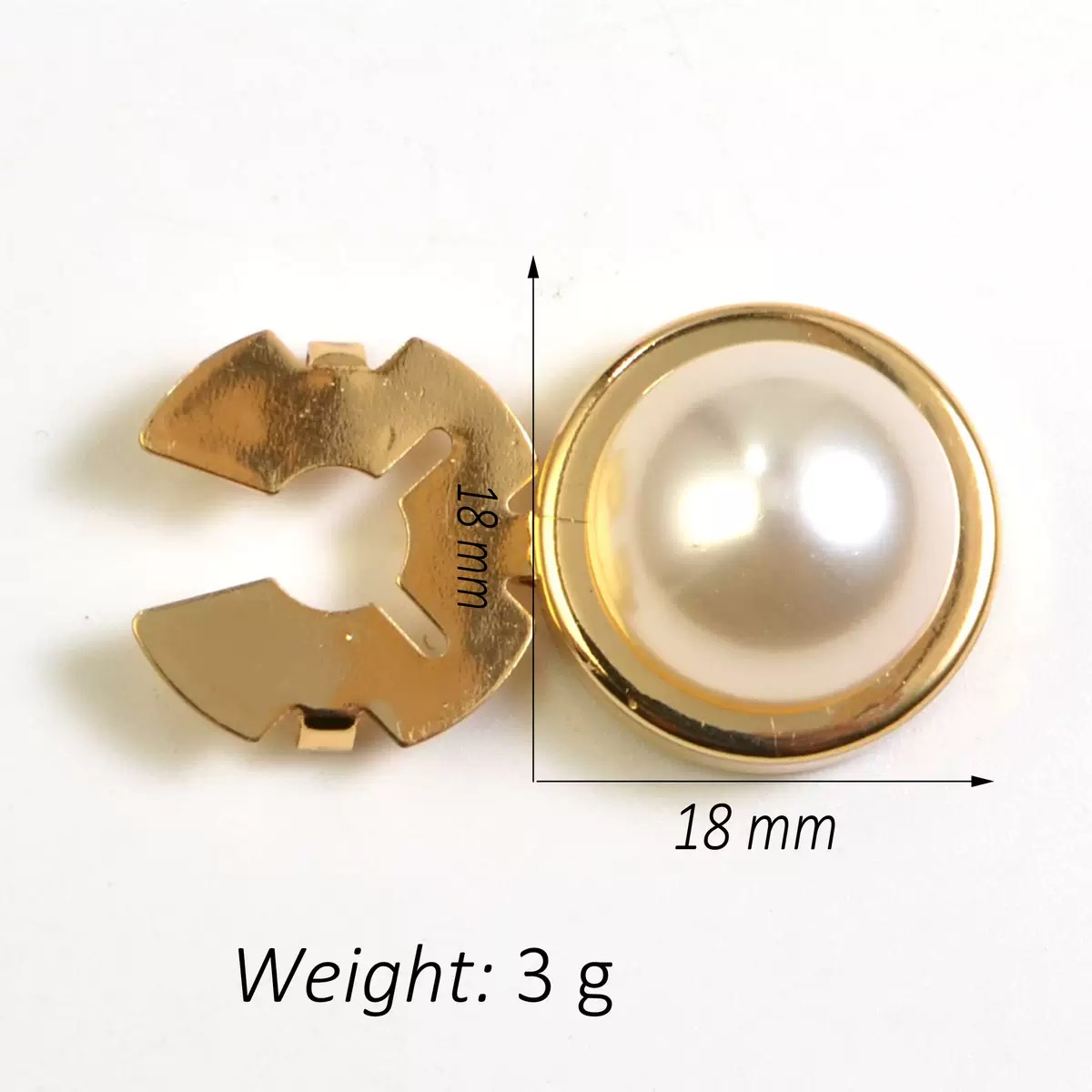 Luxury Rhinestone Button Covers Clip-On Shirt Cufflink Pin - Image 4