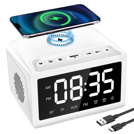 Alarm Clocks Bedside, Digital Alarm Clock Radio with Blue