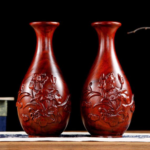 Carved Decorative Vase Ornament - Leonard & Hazel